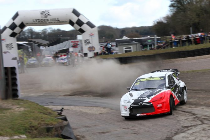 Alexander Hvaal in action in the Hansen Motorsport DS3